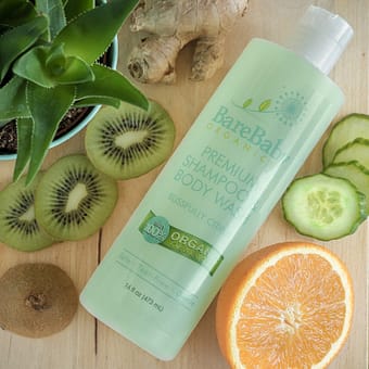 Premium Shampoo & Body Wash - Blissfully Citrus - 100% Organic Oils & Extracts - Safe, Tear-Free & Gentle